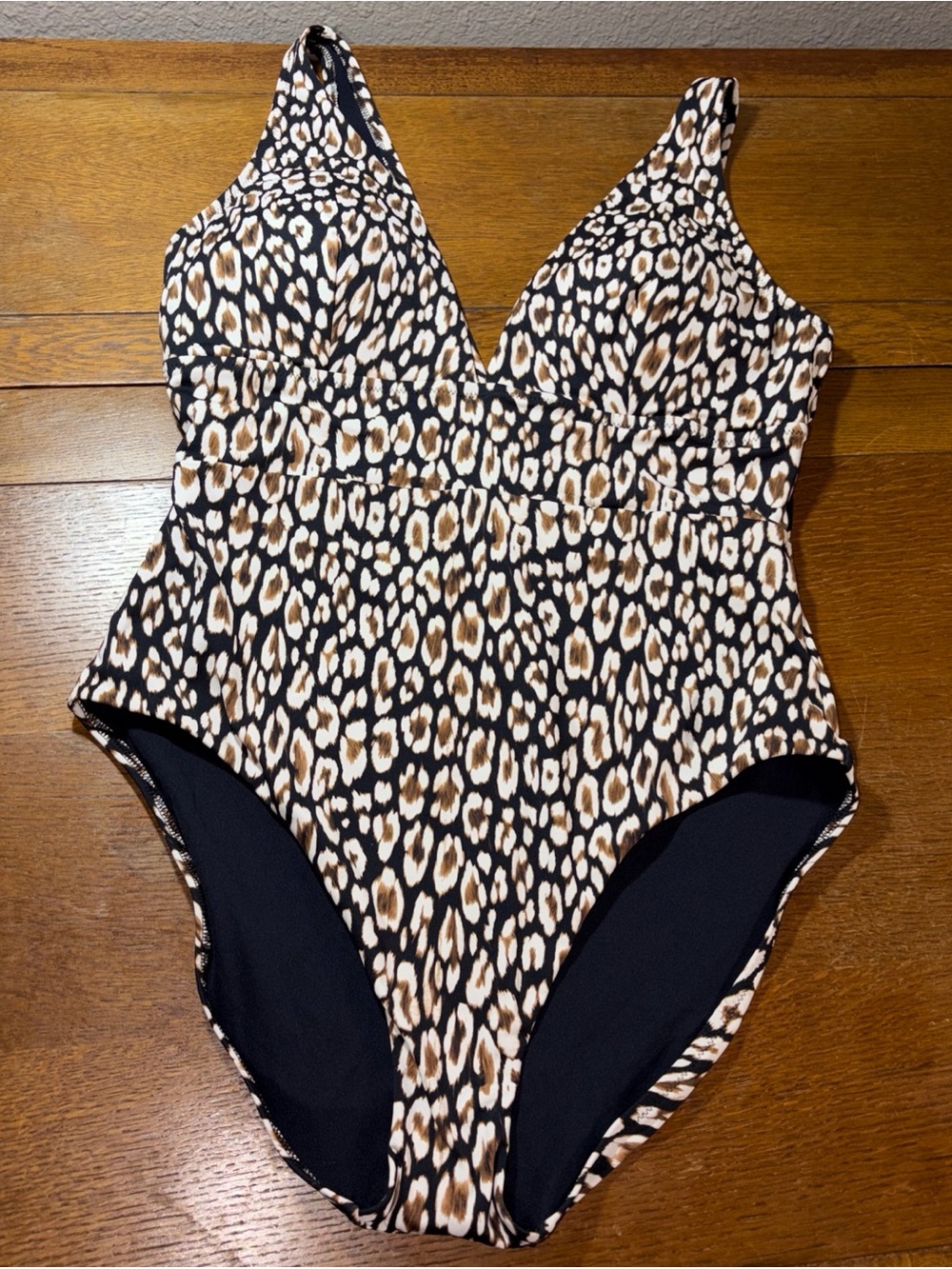 TOMMY BAHAMA Brown Leopard One Piece Bathing Suit Swimsuit sz 16 New